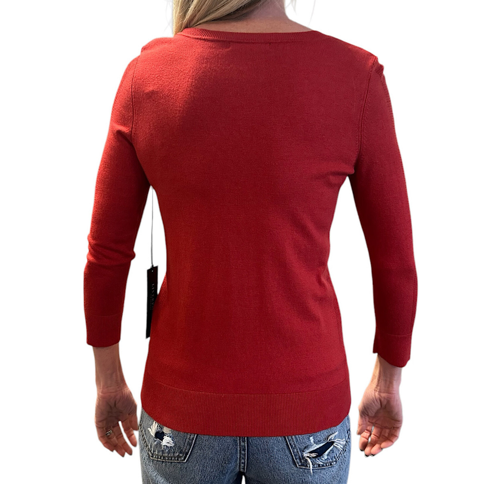 Sedona Heather 3/4 Sleeve V-Neck Sweater S