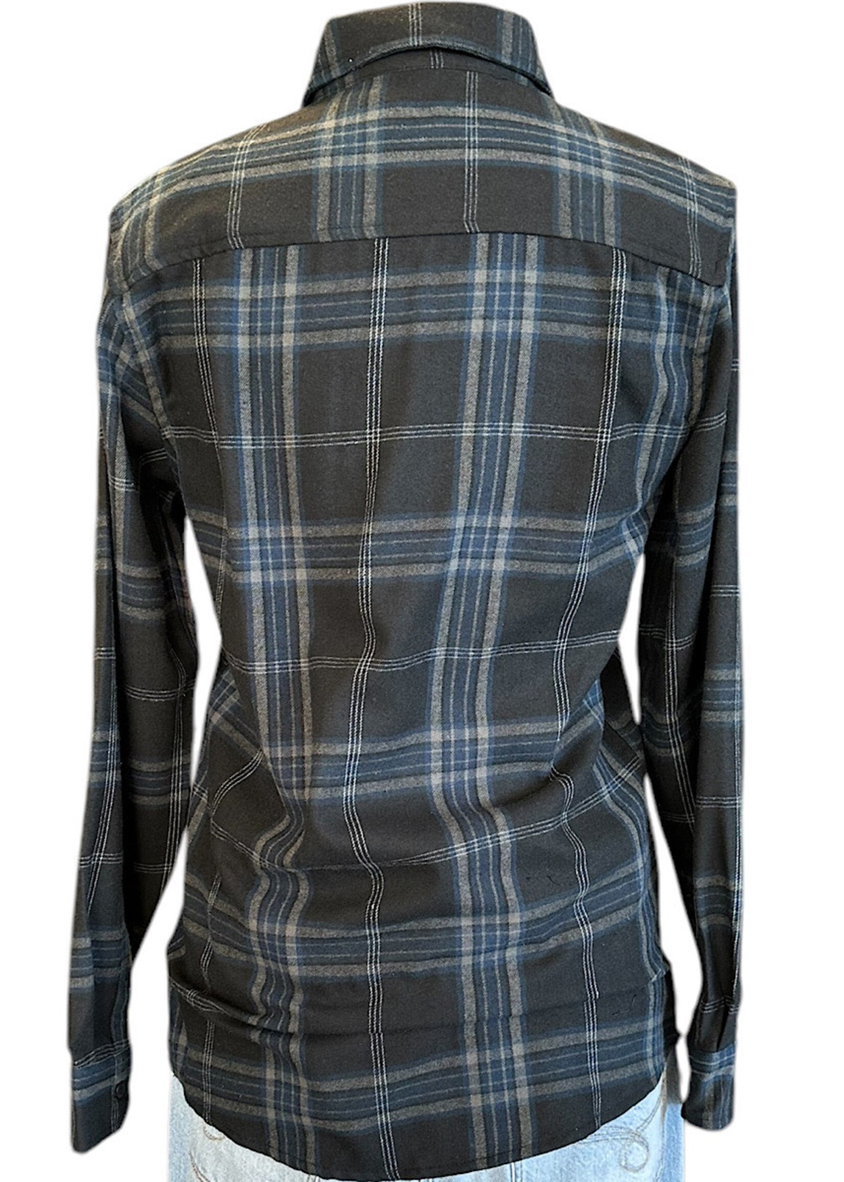 Black/Blue Men's Flannel Shirt