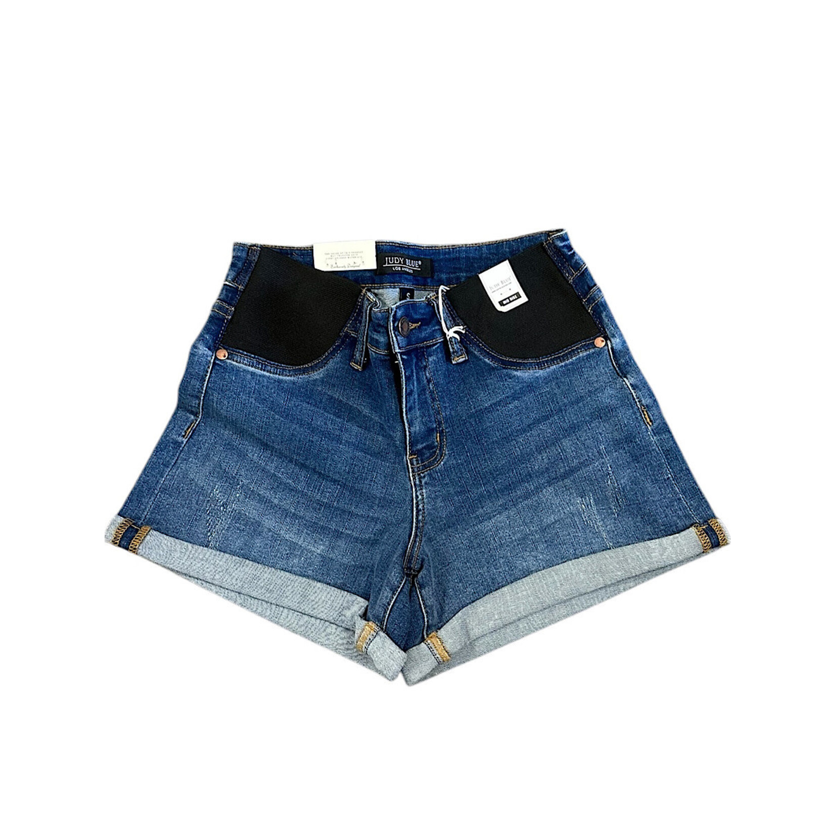 Judy Blue JB91502 Mid-Rise Maternity Cut Off Shorts