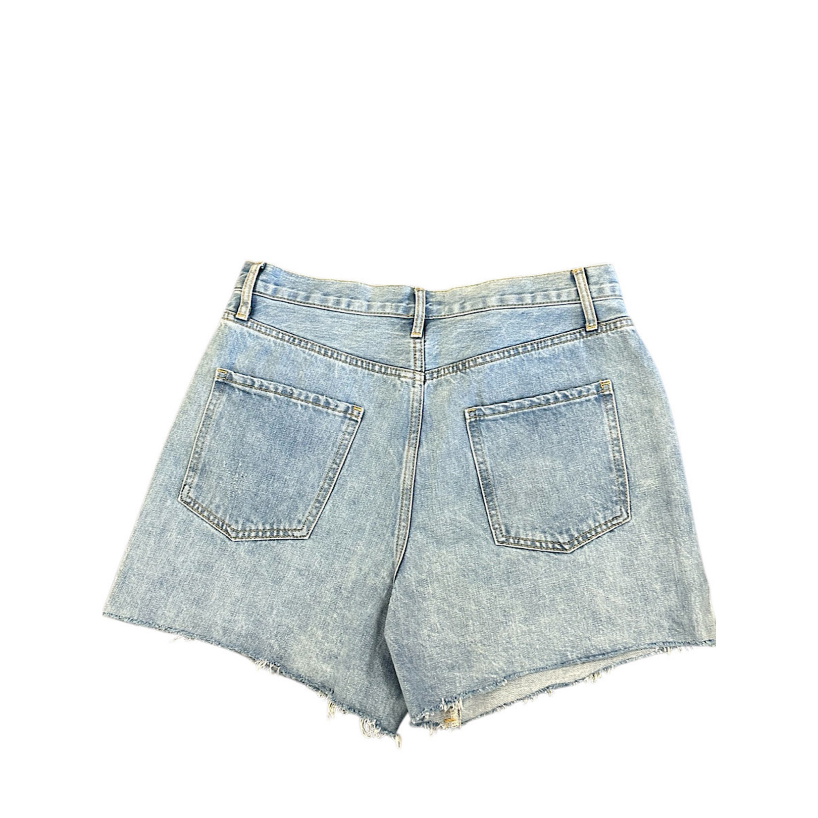 Button Fly Side Slit Shorts