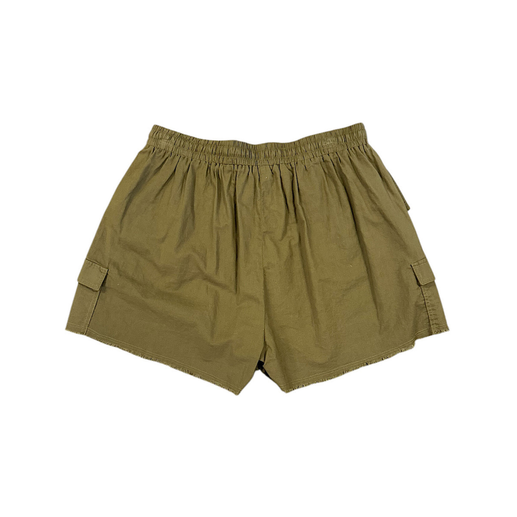 Curvy Olive Cargo Shorts
