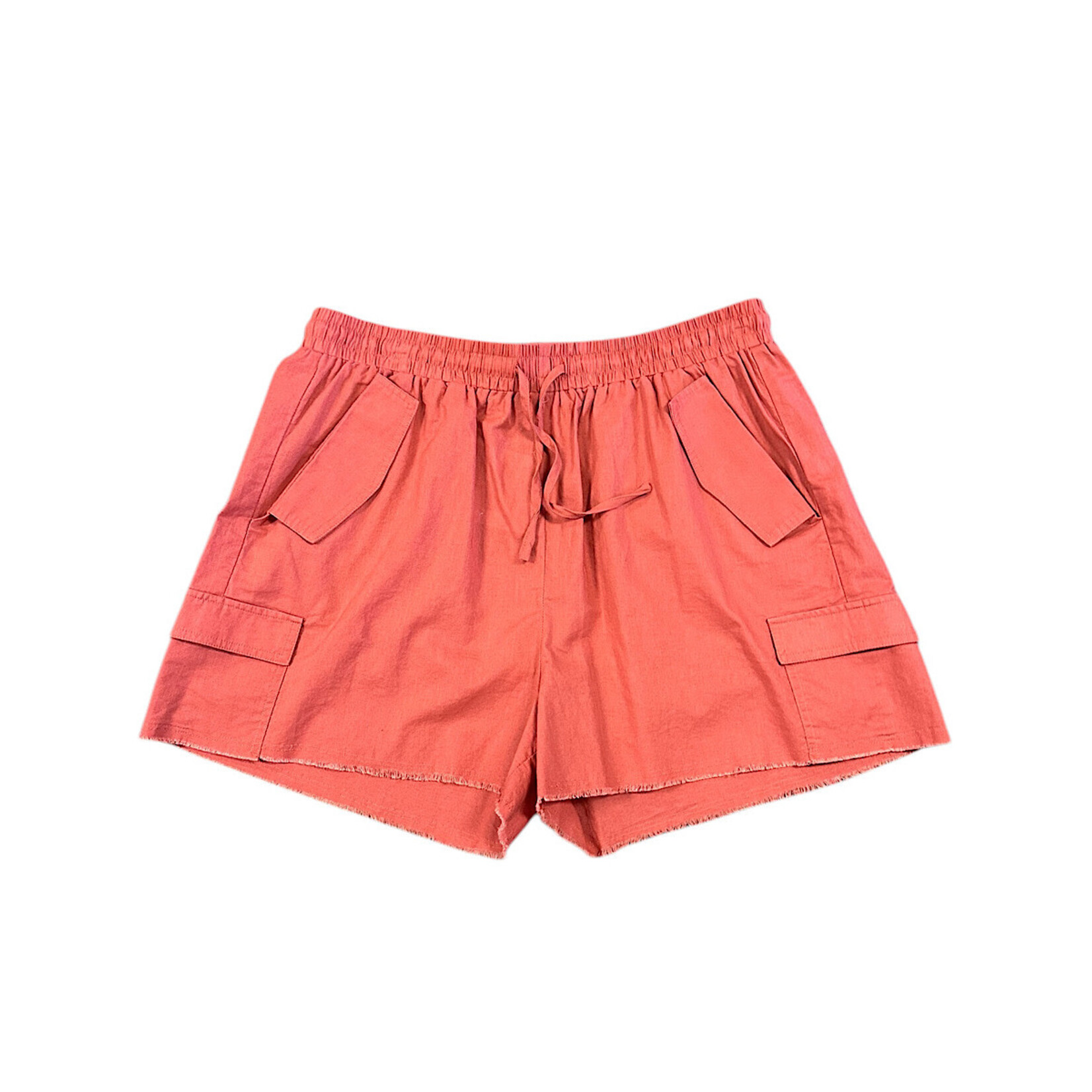 Curvy Rust Cargo Shorts