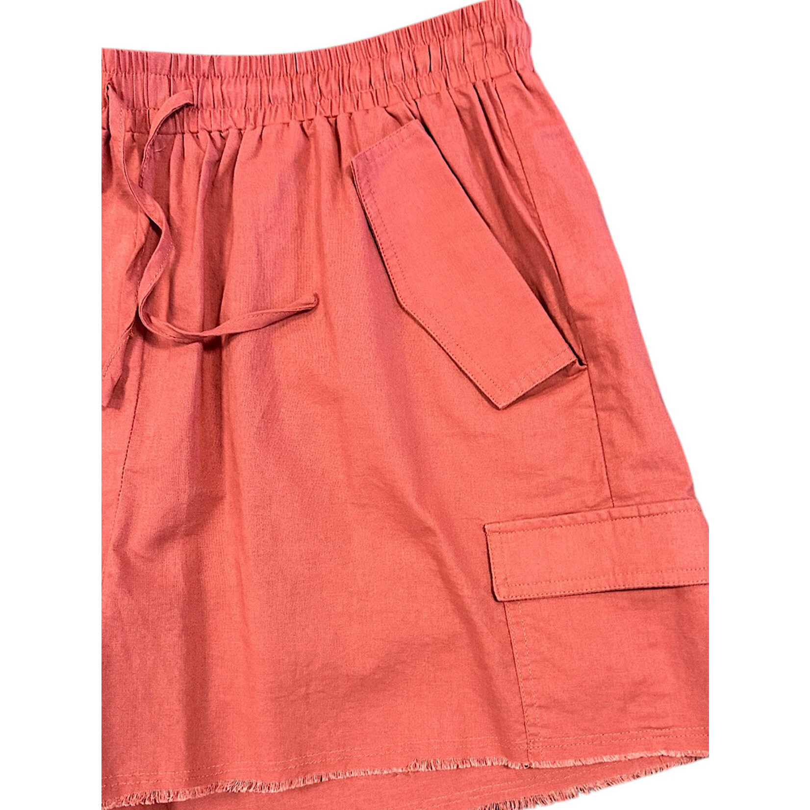 Curvy Rust Cargo Shorts