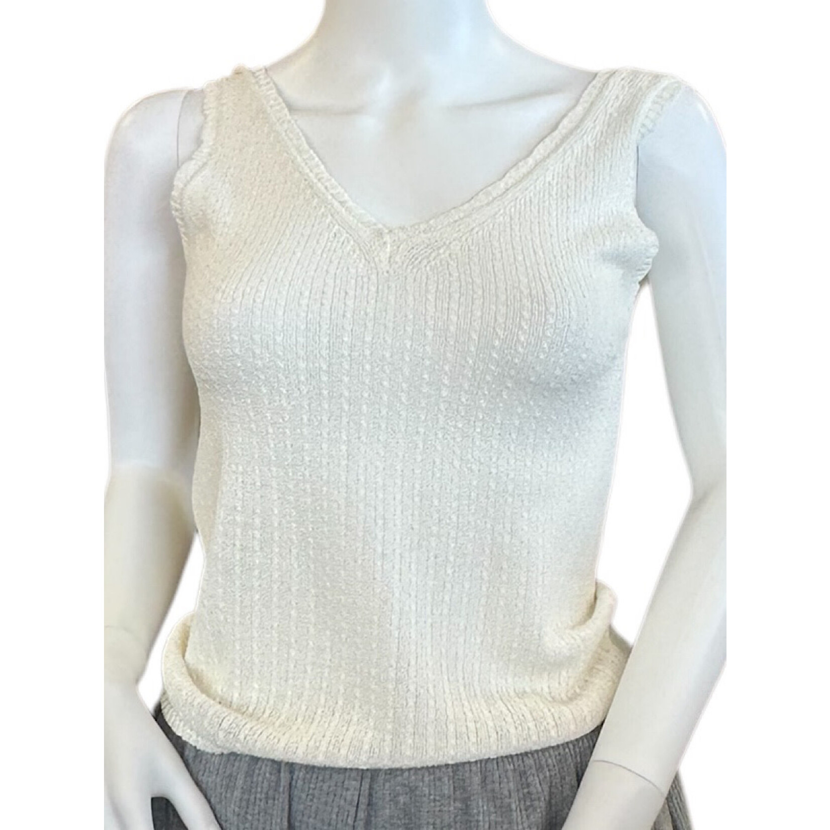 LiLi Sidonil  Cream Tank Sweater S