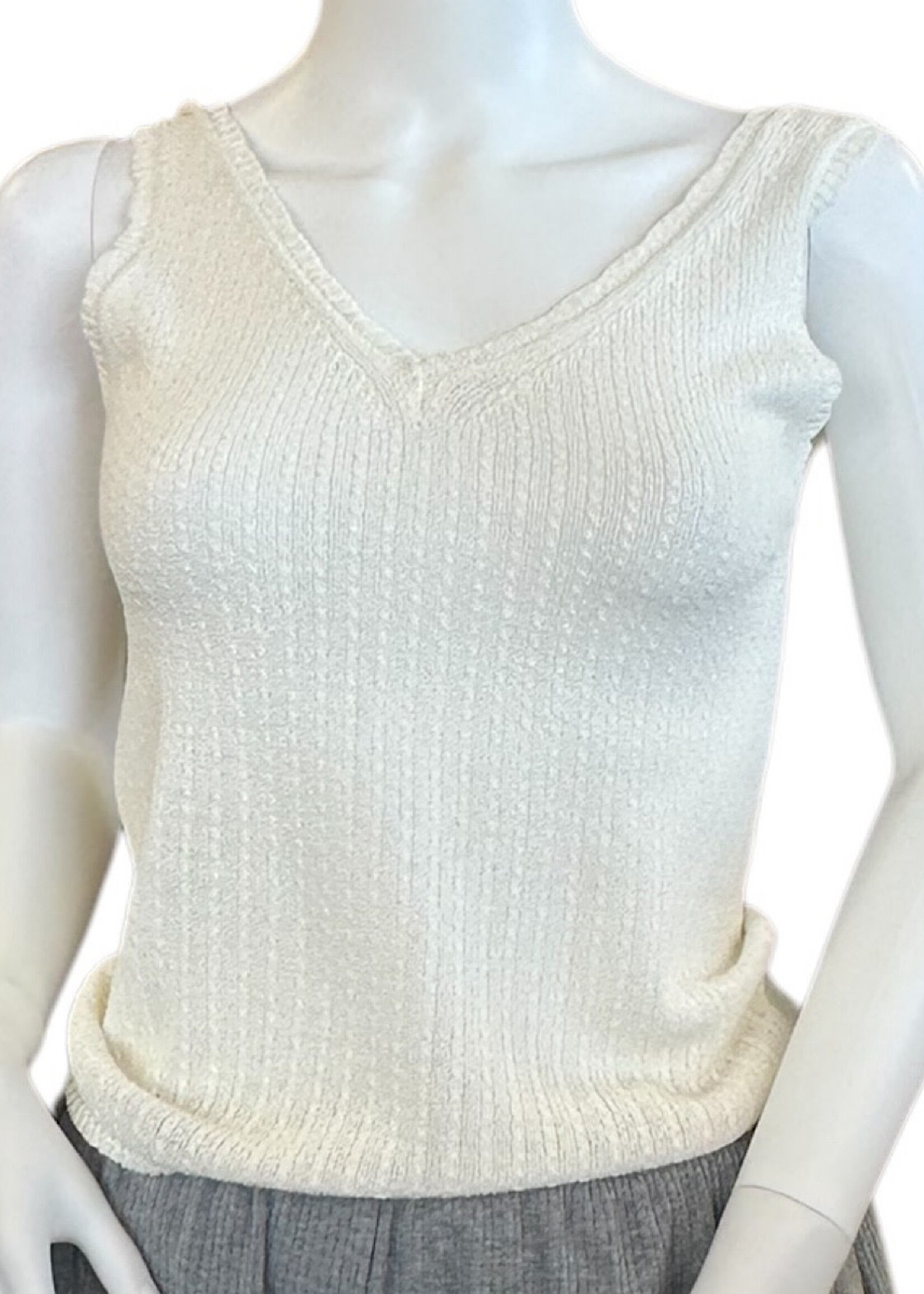 LiLi Sidonil  Cream Tank Sweater S