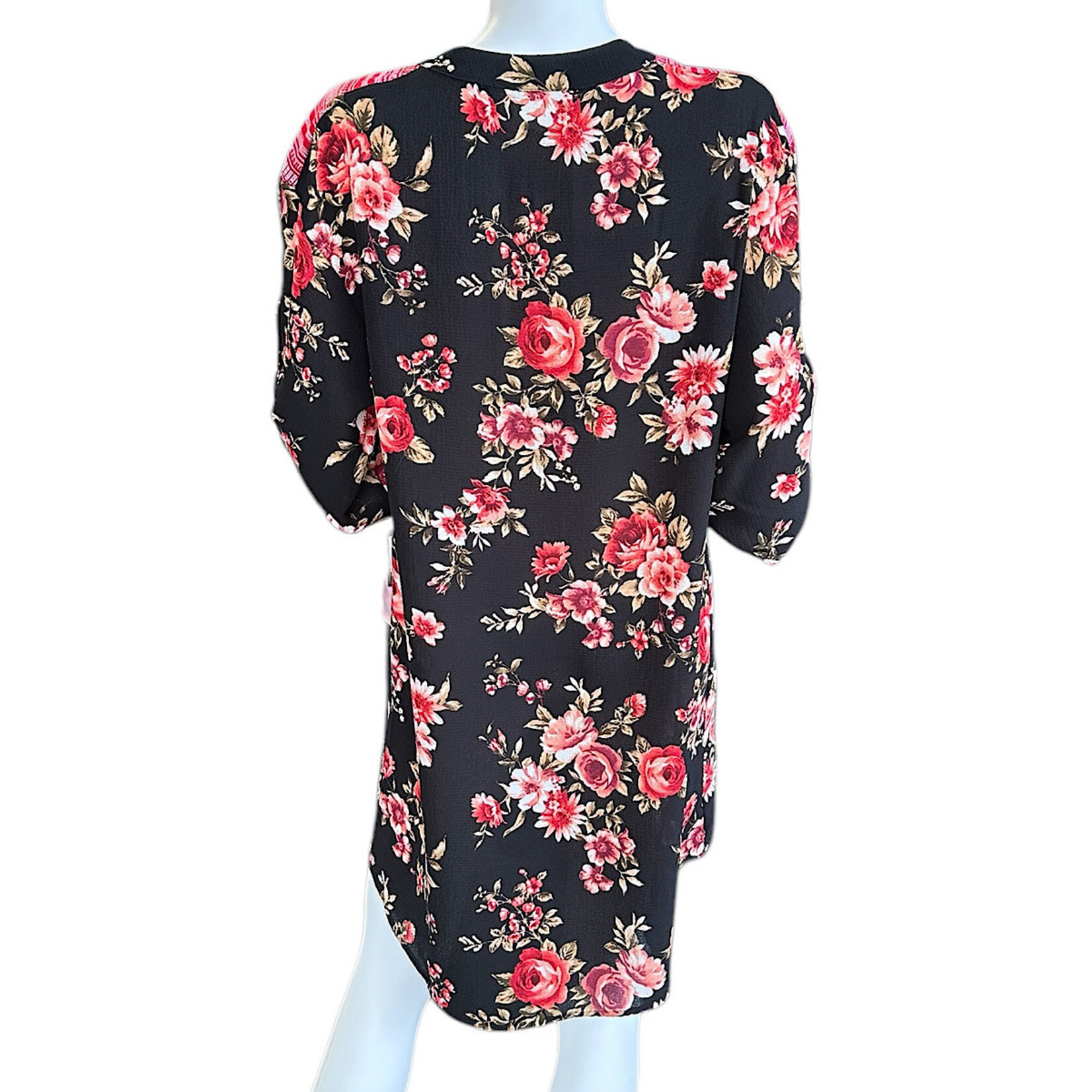 Candice Mandarin Collar Henley Tunic Dress