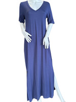 Addy V-Neck Dress with Side Slits & Pockets
