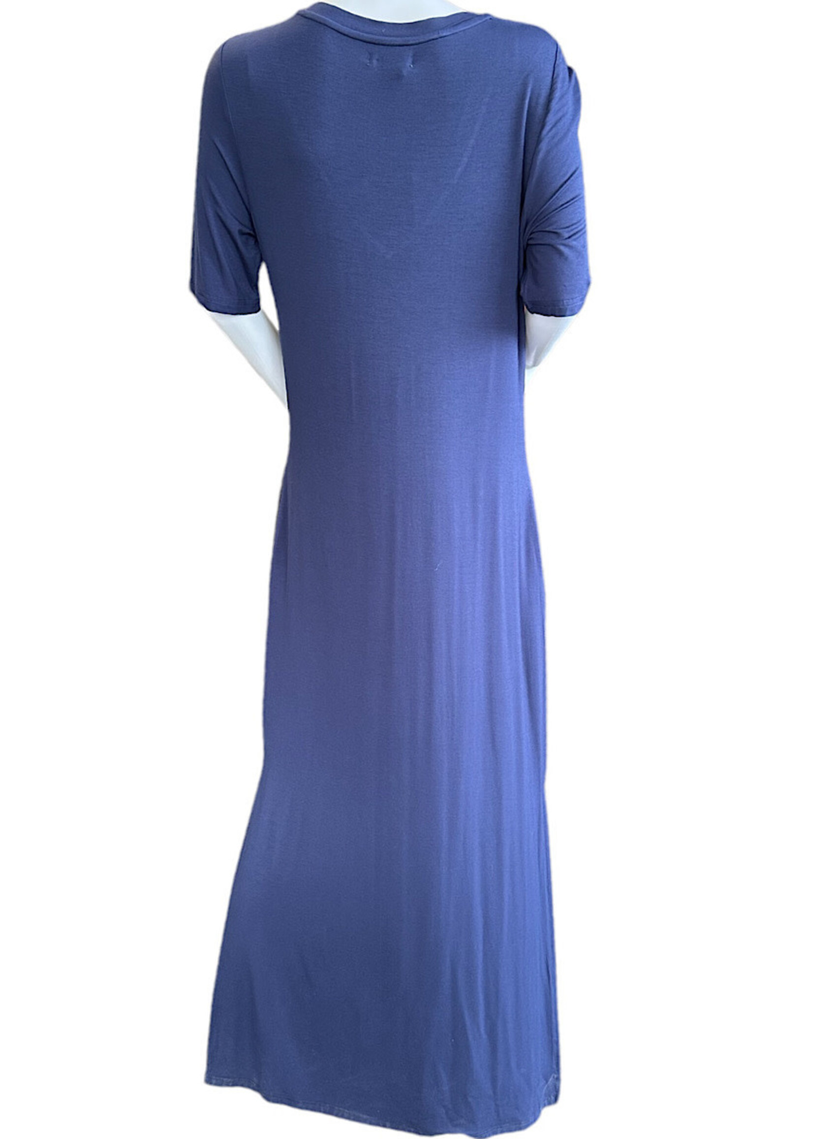 Addy V-Neck Dress with Side Slits & Pockets