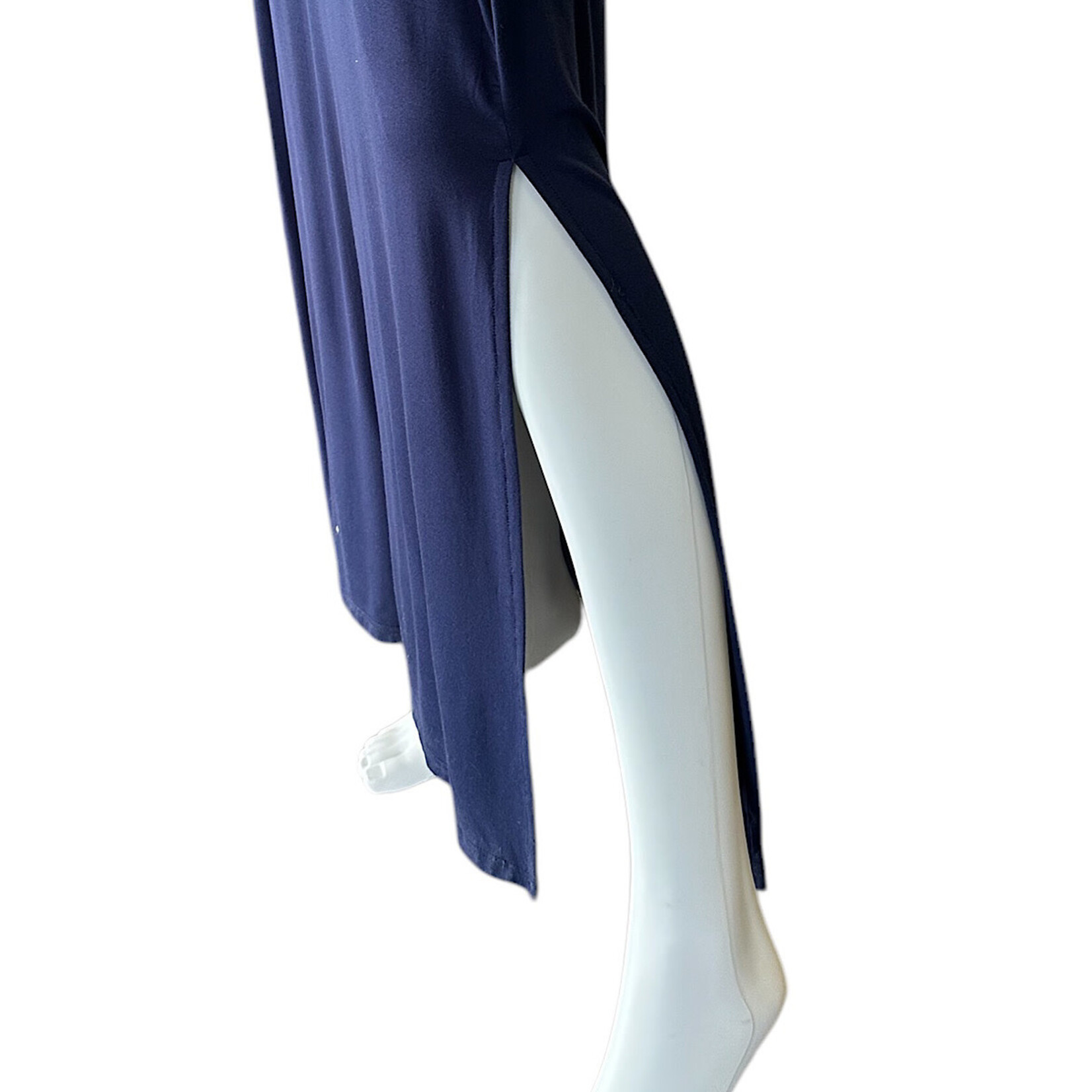 Addy V-Neck Dress with Side Slits & Pockets