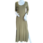Camryn Scoop Neck Dress with Side Slits & Pockets