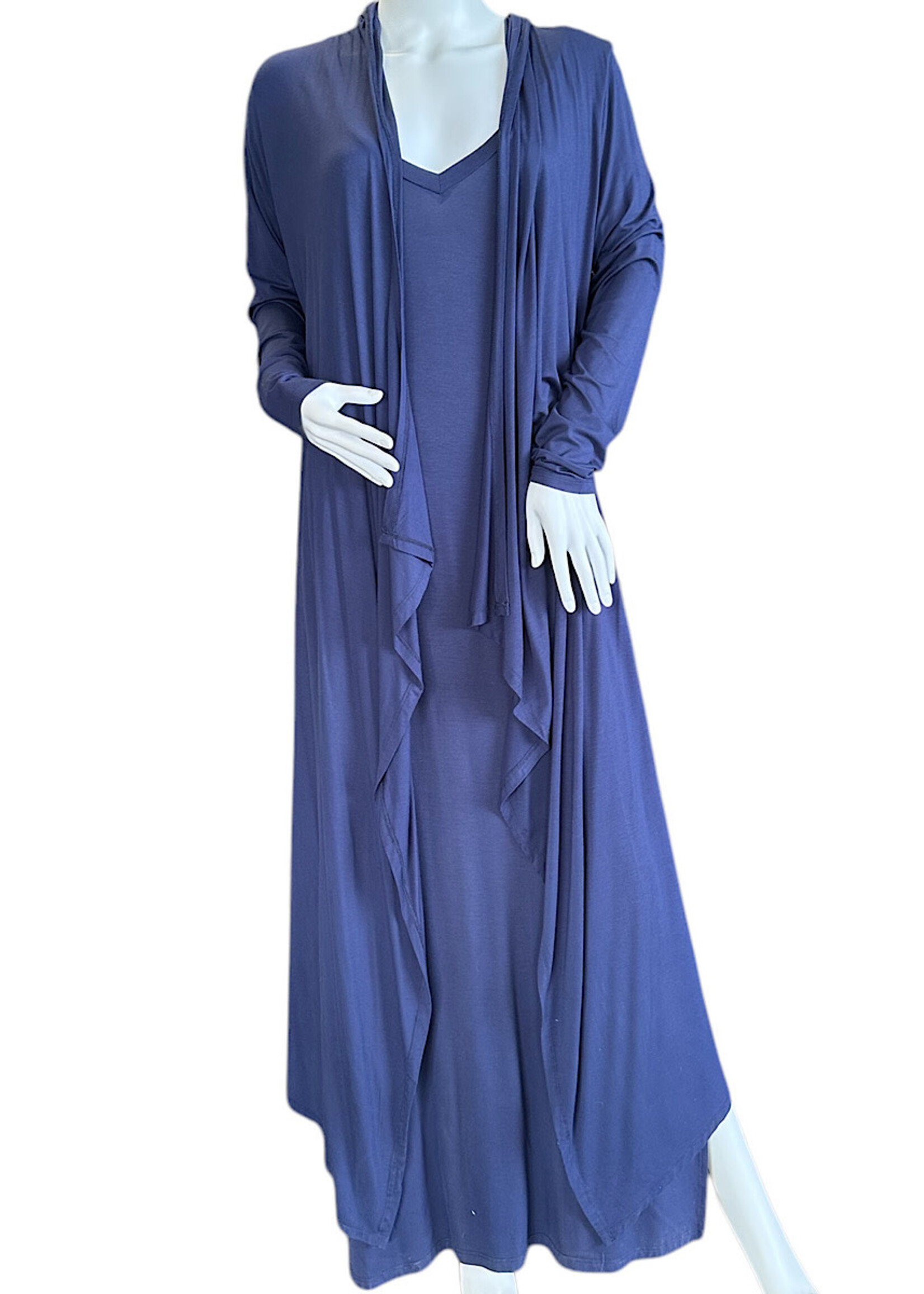Trisha Long Sleeve Hooded Maxi Cardigan