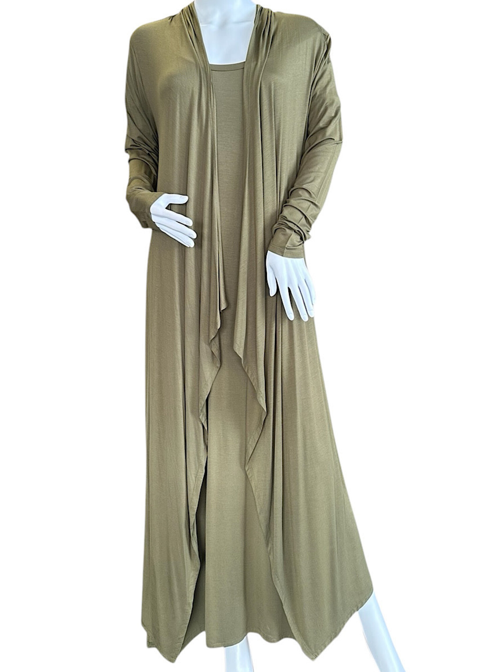 Trisha Long Sleeve Hooded Maxi Cardigan