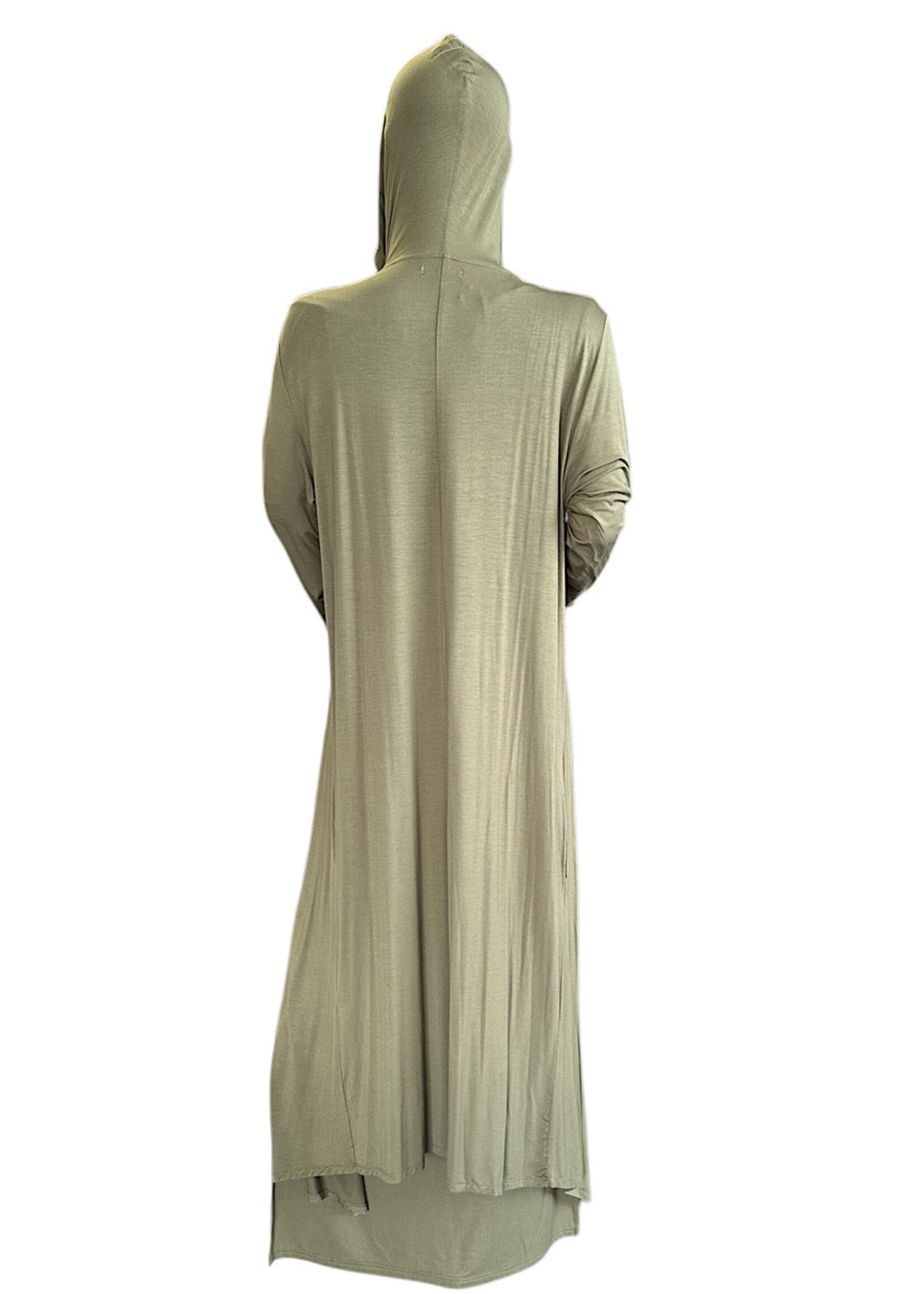Trisha Long Sleeve Hooded Maxi Cardigan