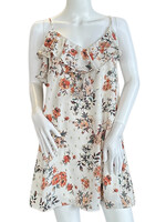 Evelyn Slip Dress with Adjustable Straps Ivory/Gold M