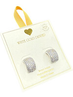 Yellow Ribbon CZ Hoops Butterfly Back