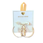 Yellow Ribbon Fashion Hoops 14K Dipped 925 Silver Post