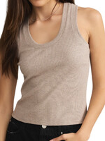 Z Supply Z Supply Sirena Rib Tank Heather Taupe