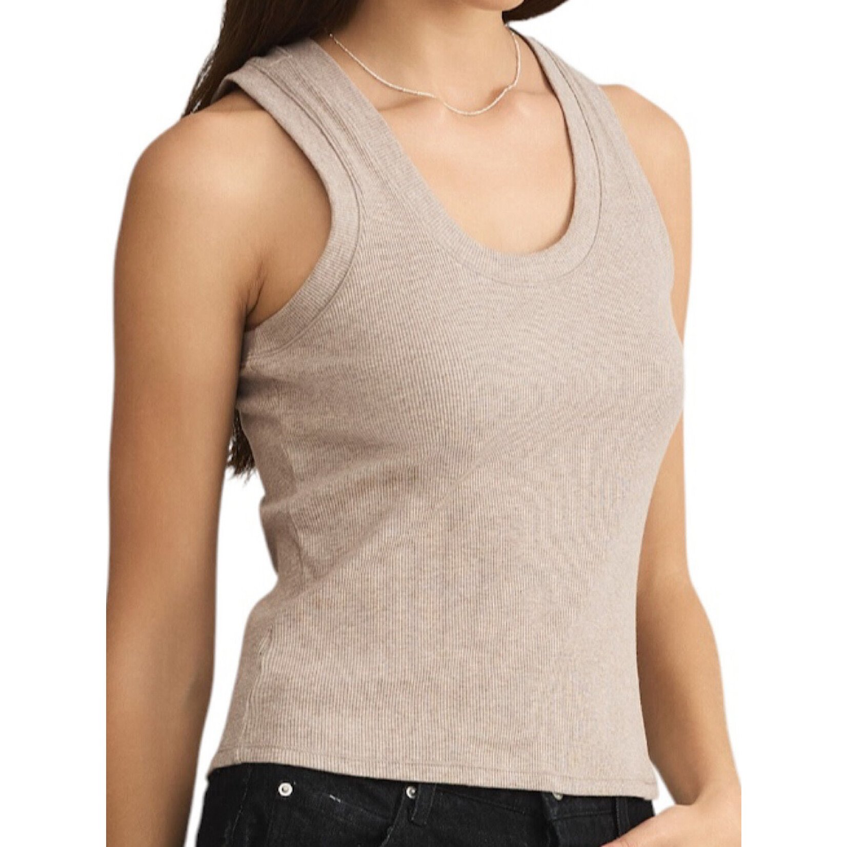 Z Supply Z Supply Sirena Rib Tank Heather Taupe