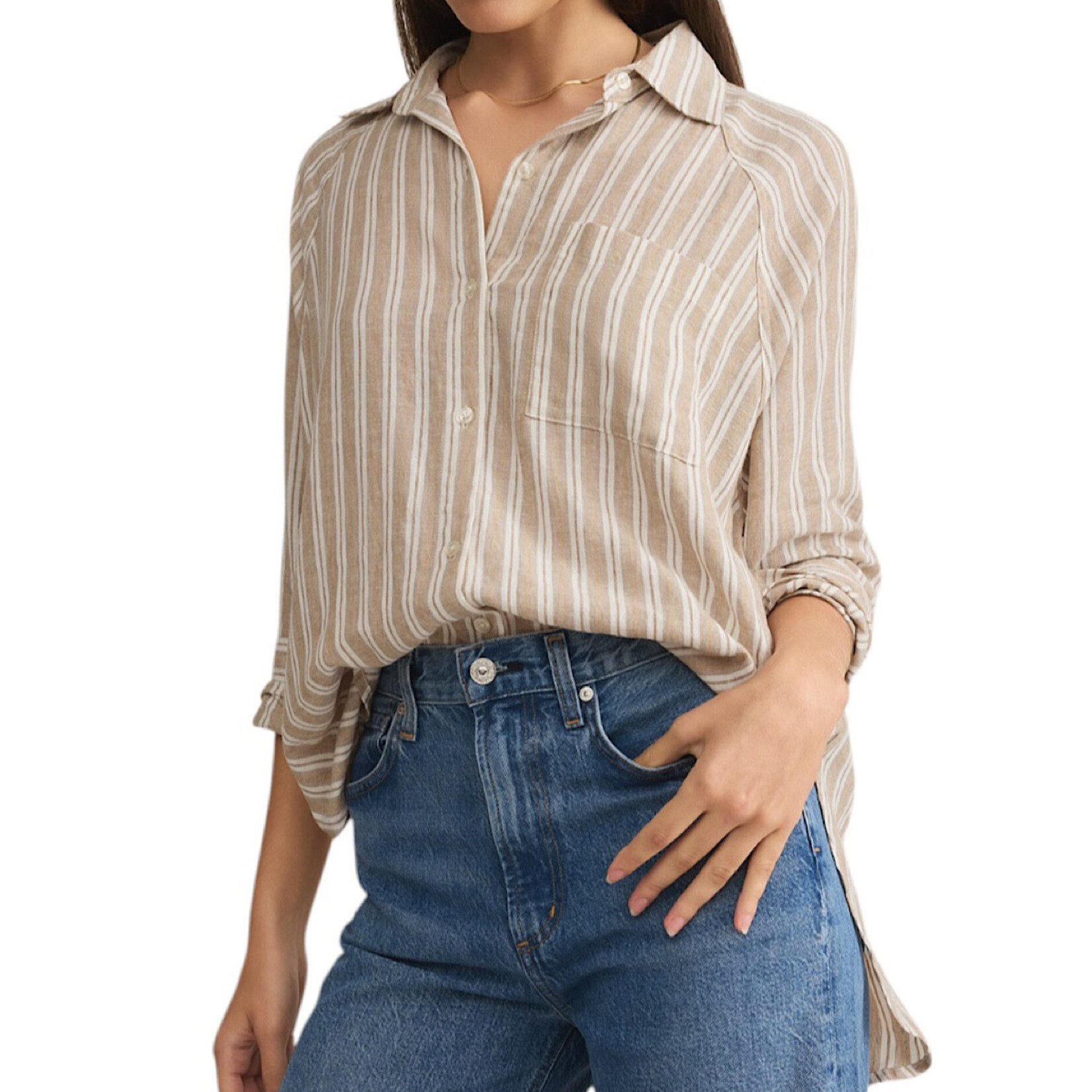 Z Supply Z Supply The Perfect Line Top Pebble Moon