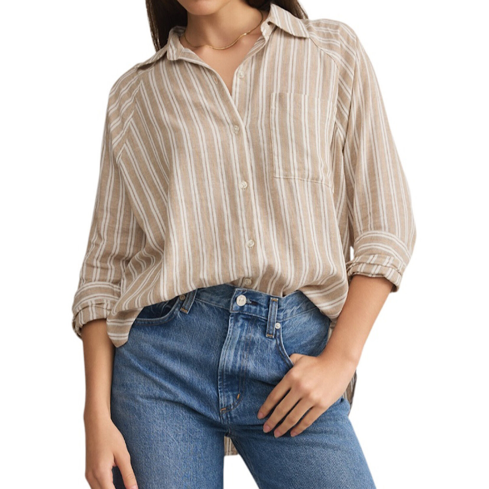 Z Supply Z Supply The Perfect Line Top Pebble Moon