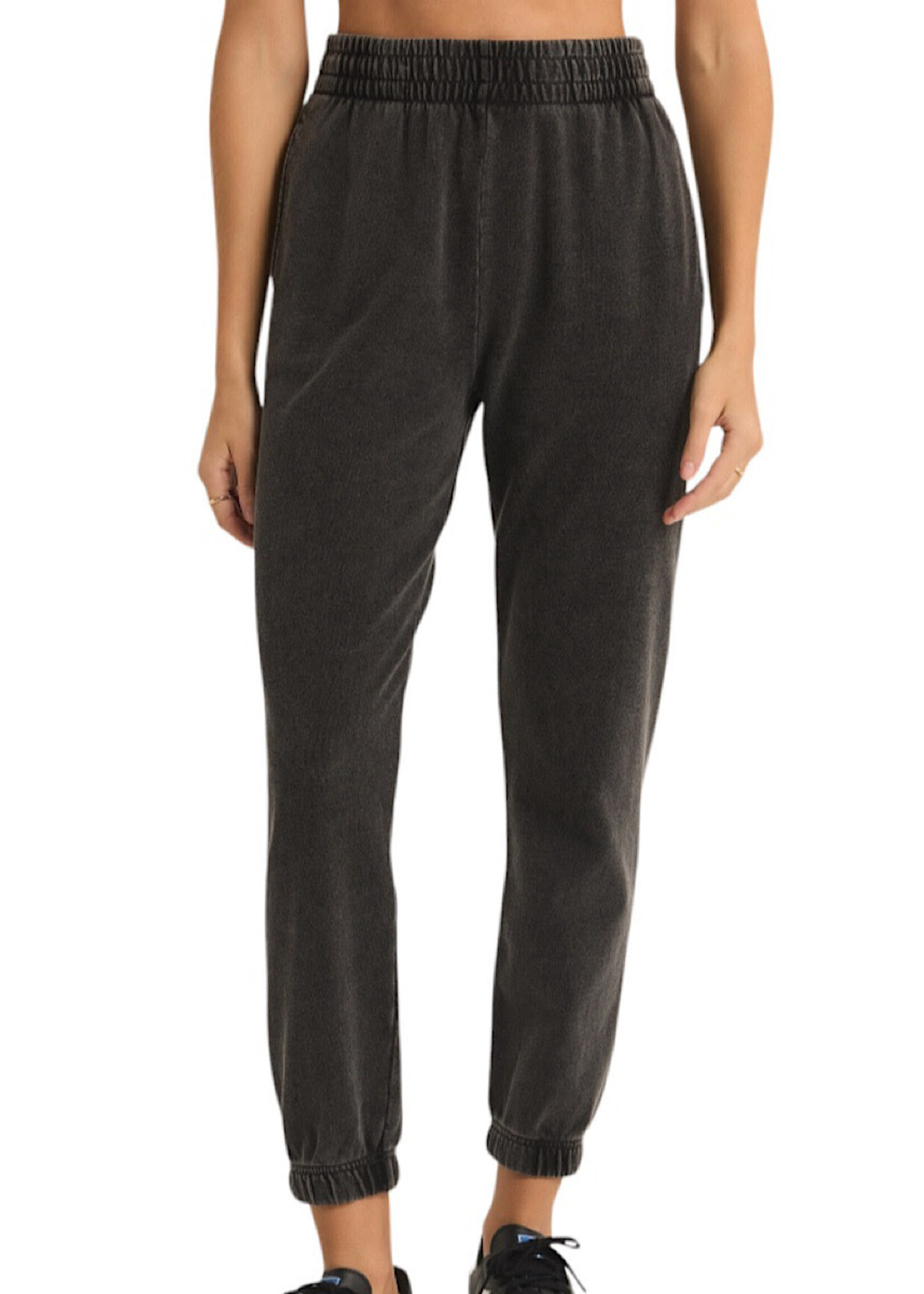 Z Supply Z Supply Slim Knit Denim Jogger Vintage Black