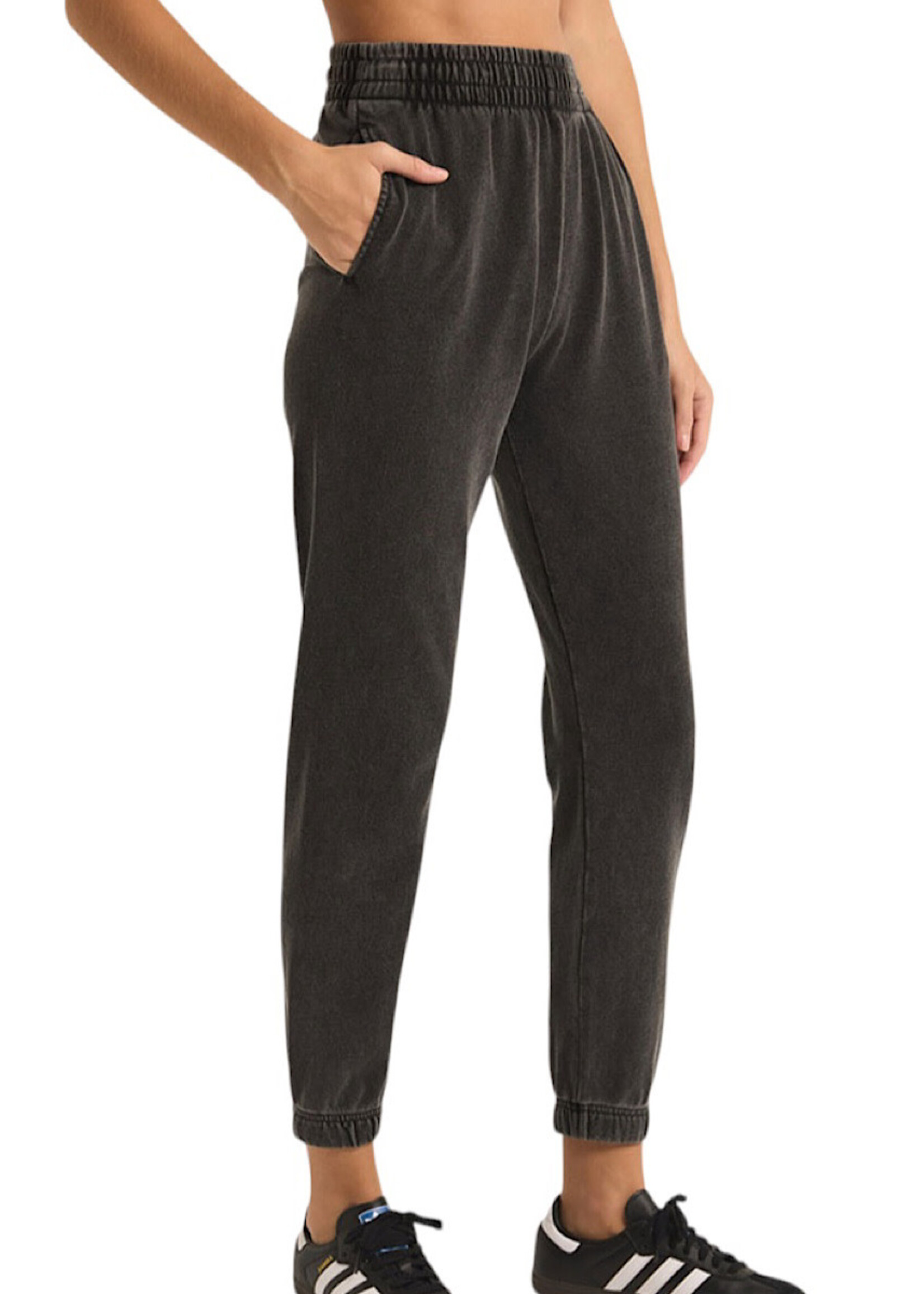 Z Supply Z Supply Slim Knit Denim Jogger Vintage Black