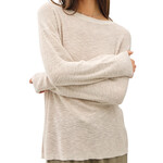 Beige Lightweight Cotton Slub Sweater