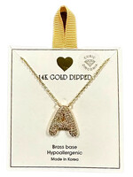 Yellow Ribbon Initial Necklace