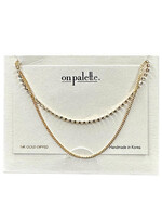 14K Dipped On Palette Carded Necklaces