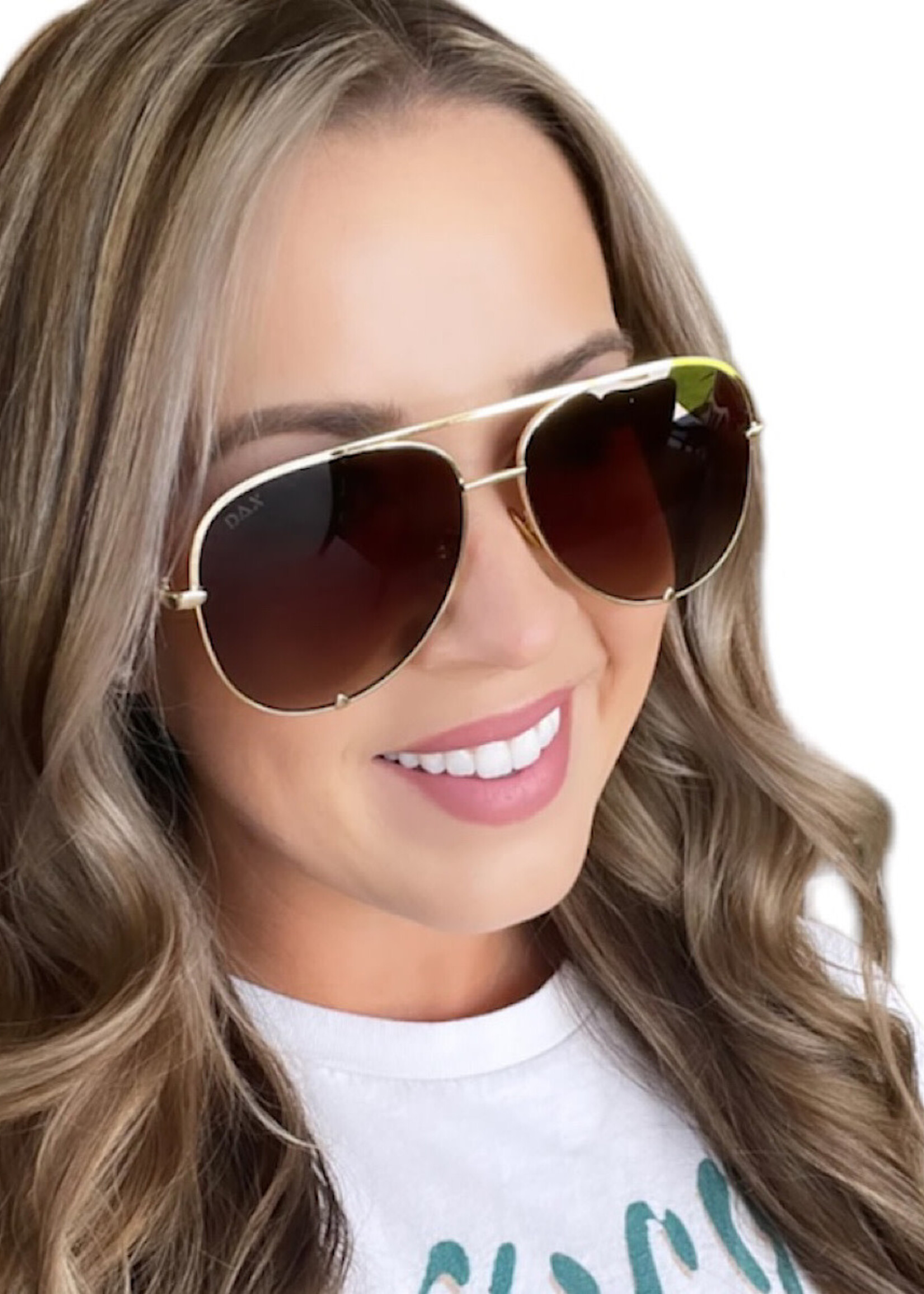 DAX Classic Aviator Brown Sunglasses
