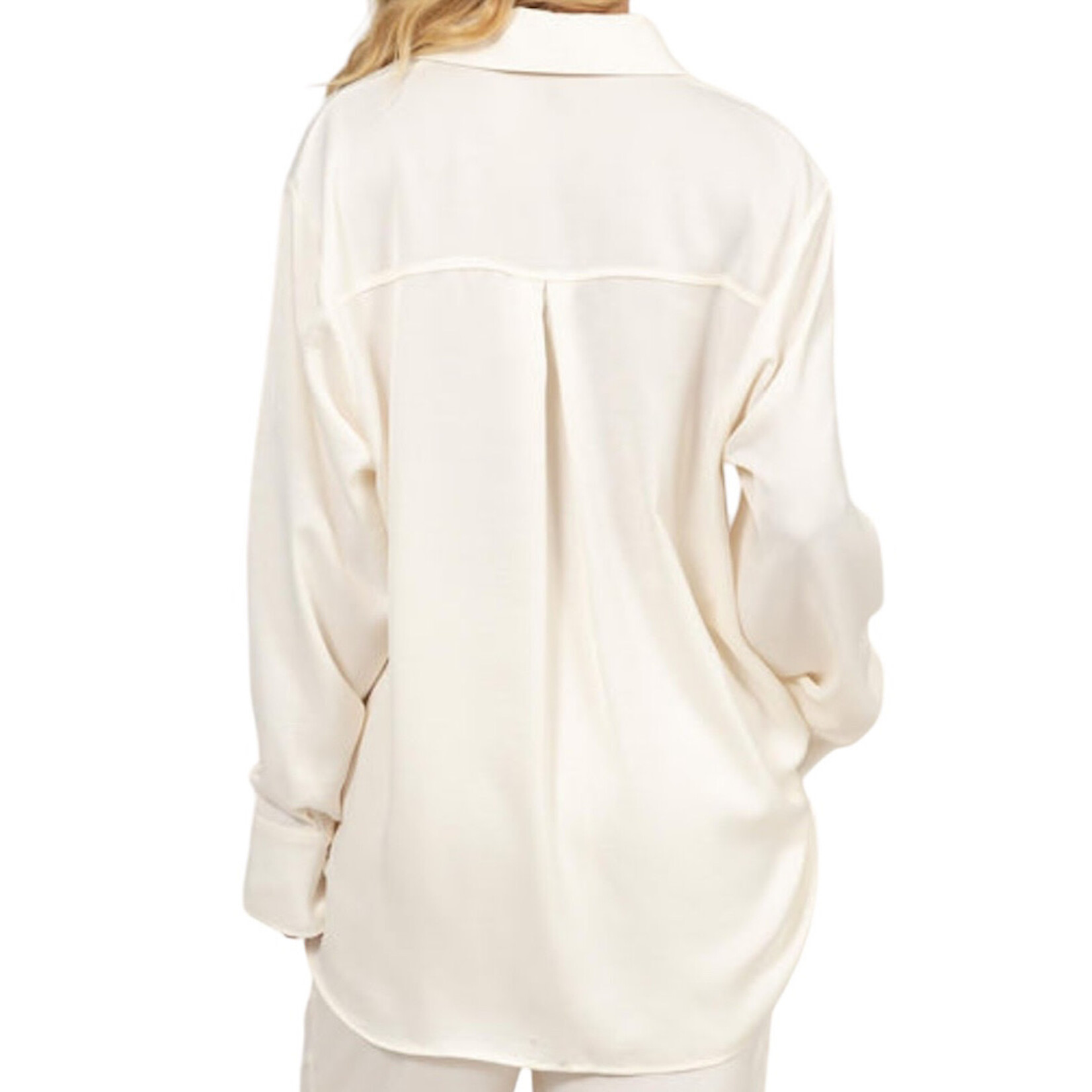 Cream Oversized Button Up Shirt