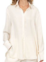 Cream Oversized Button Up Shirt