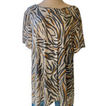 Plus Zebra Print Open Back Top