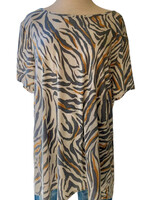 Plus Zebra Print Open Back Top