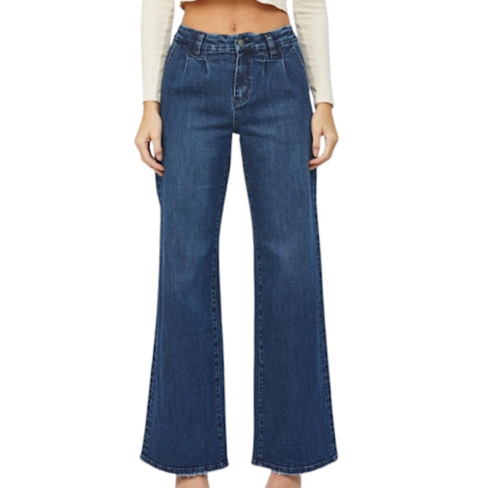 Mica Denim MICA MDP-W2019 Med Wash H/R Wide Leg