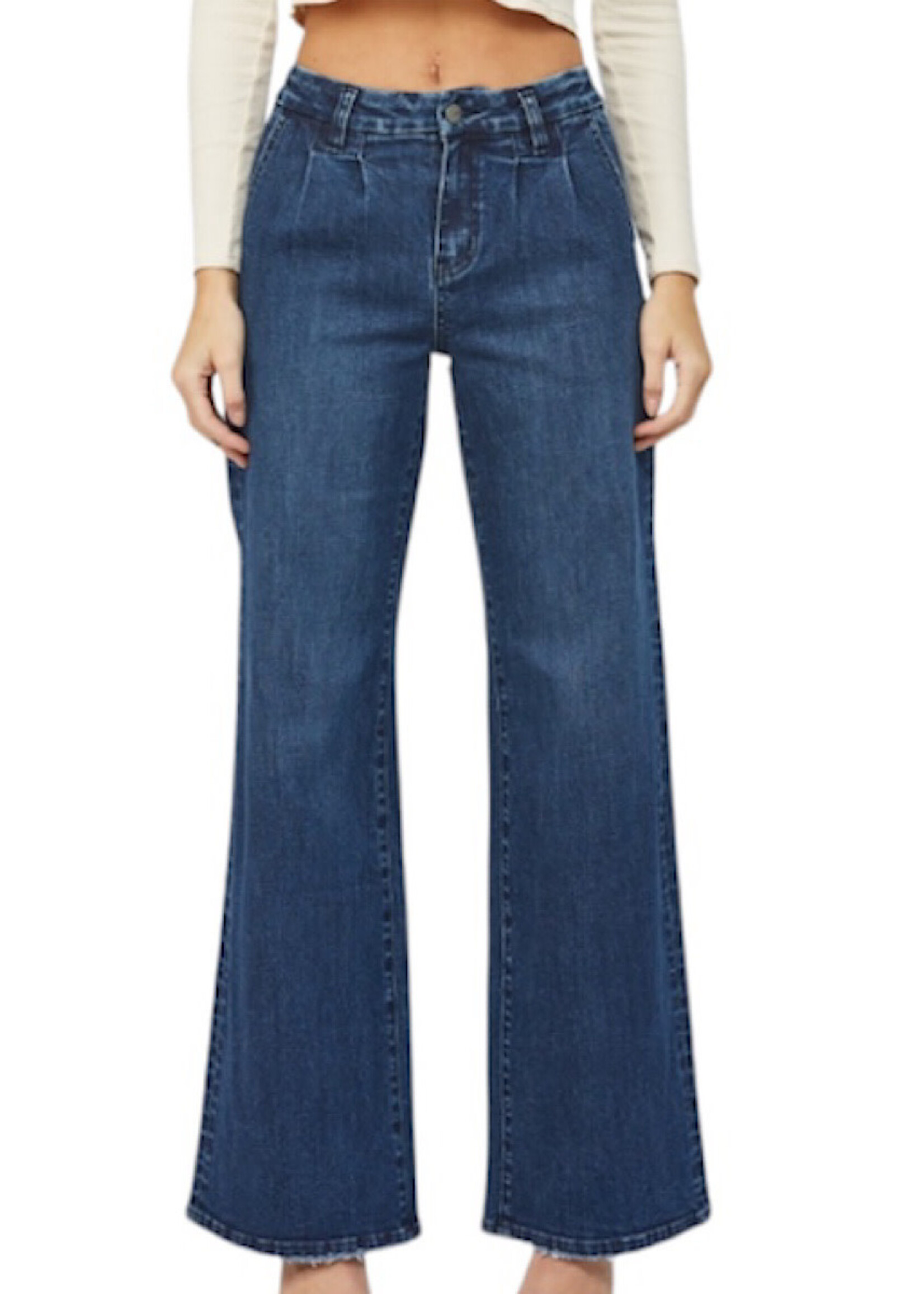 Mica Denim MICA MDP-W2019 Med Wash H/R Wide Leg