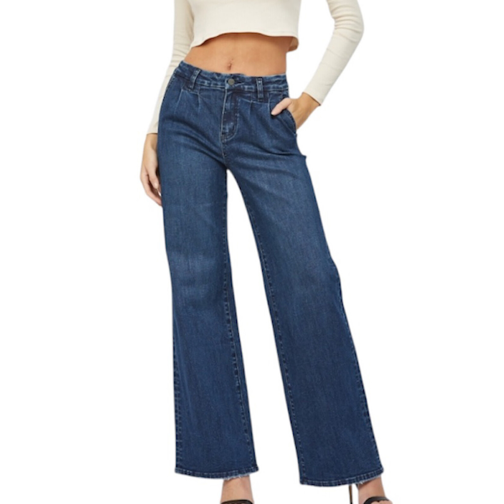 Mica Denim MICA MDP-W2019 Med Wash H/R Wide Leg