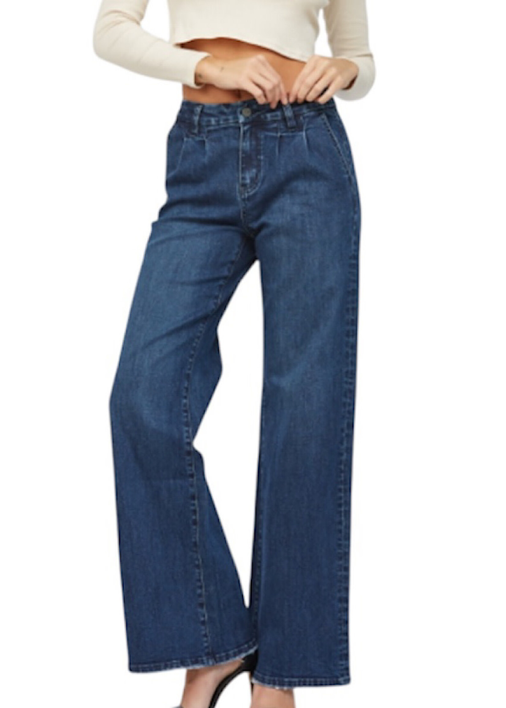 Mica Denim MICA MDP-W2019 Med Wash H/R Wide Leg