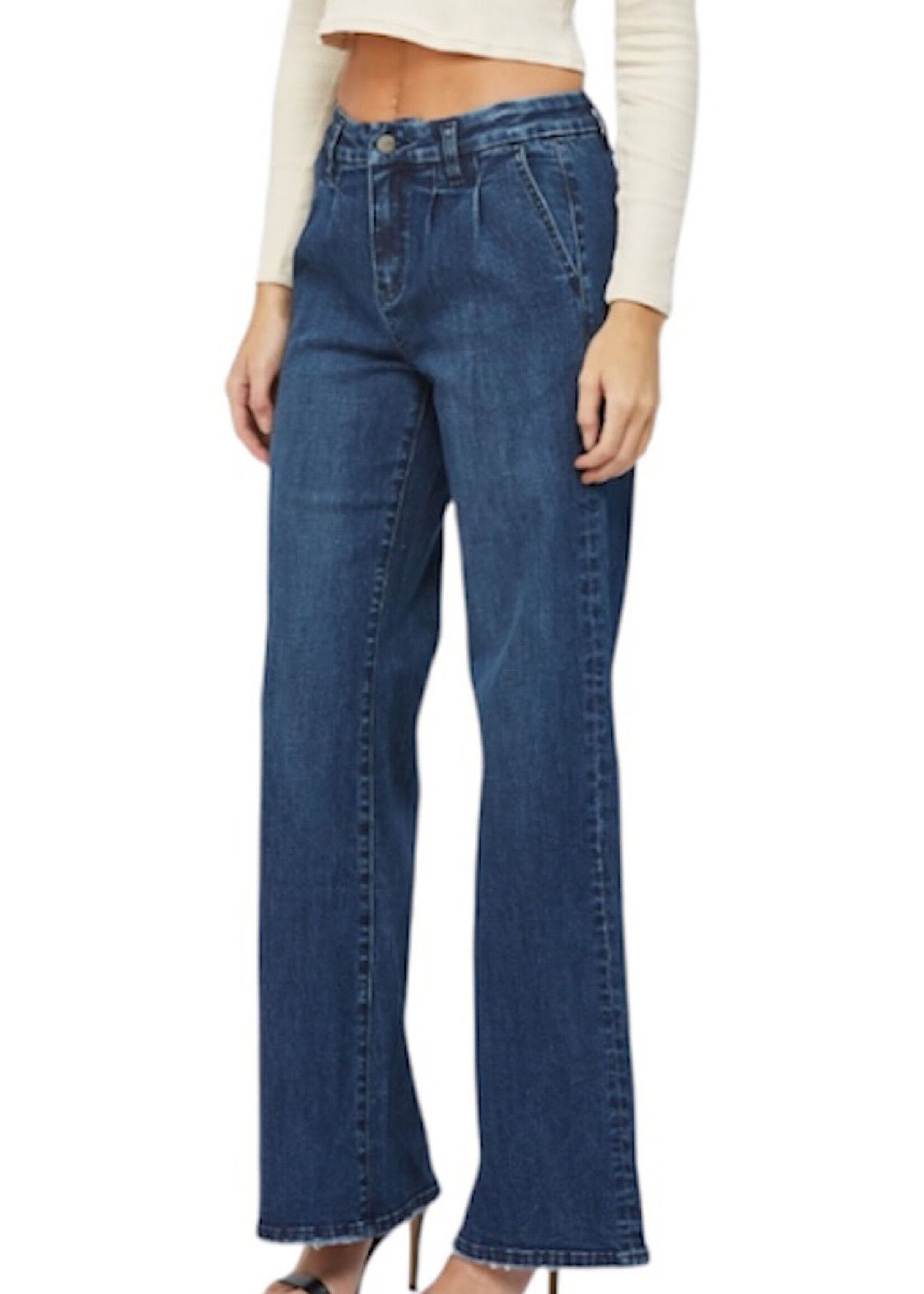 Mica Denim MICA MDP-W2019 Med Wash H/R Wide Leg