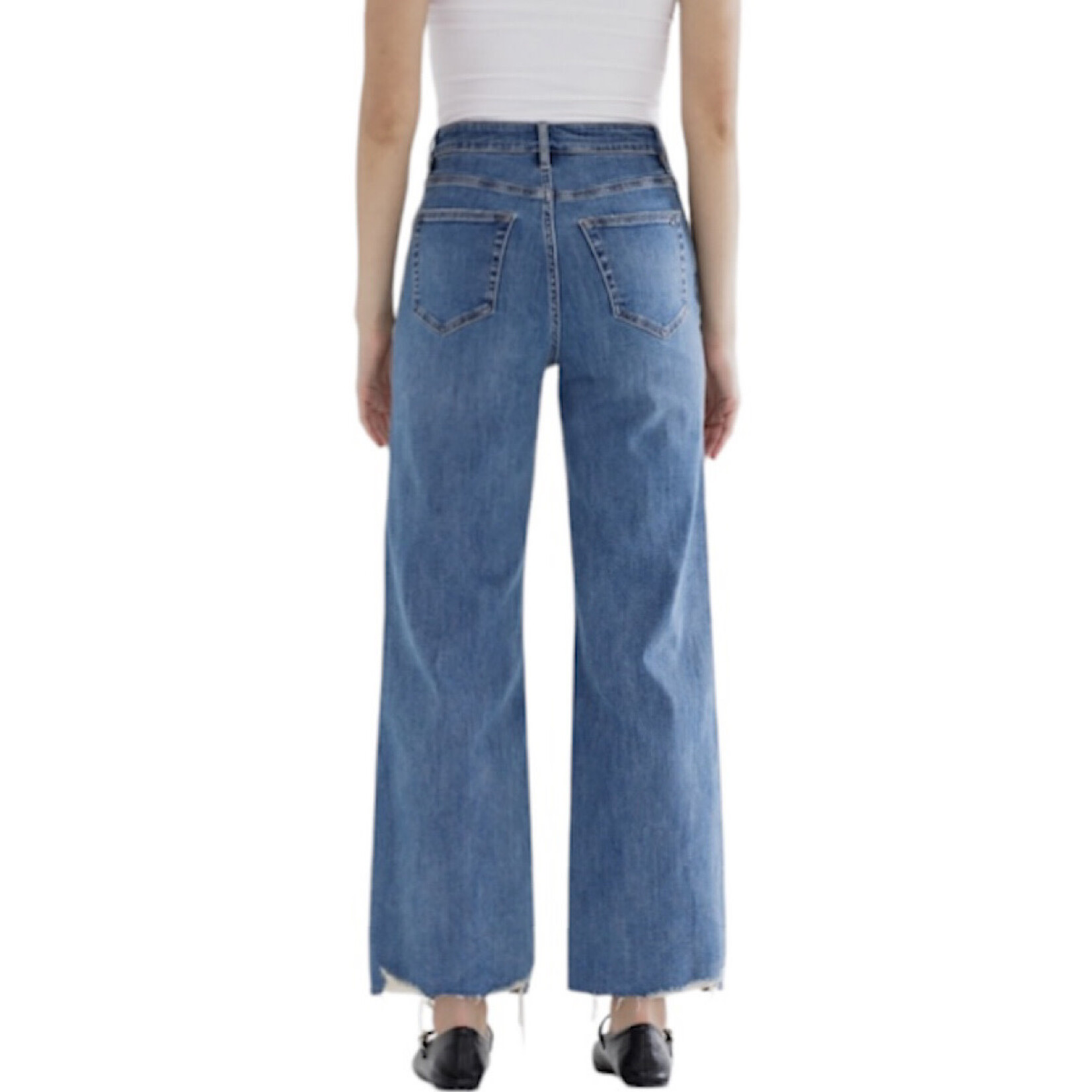 Mica Denim MICA MDP-W3218 Blue Jays H/R Wide Leg w Hem Detail