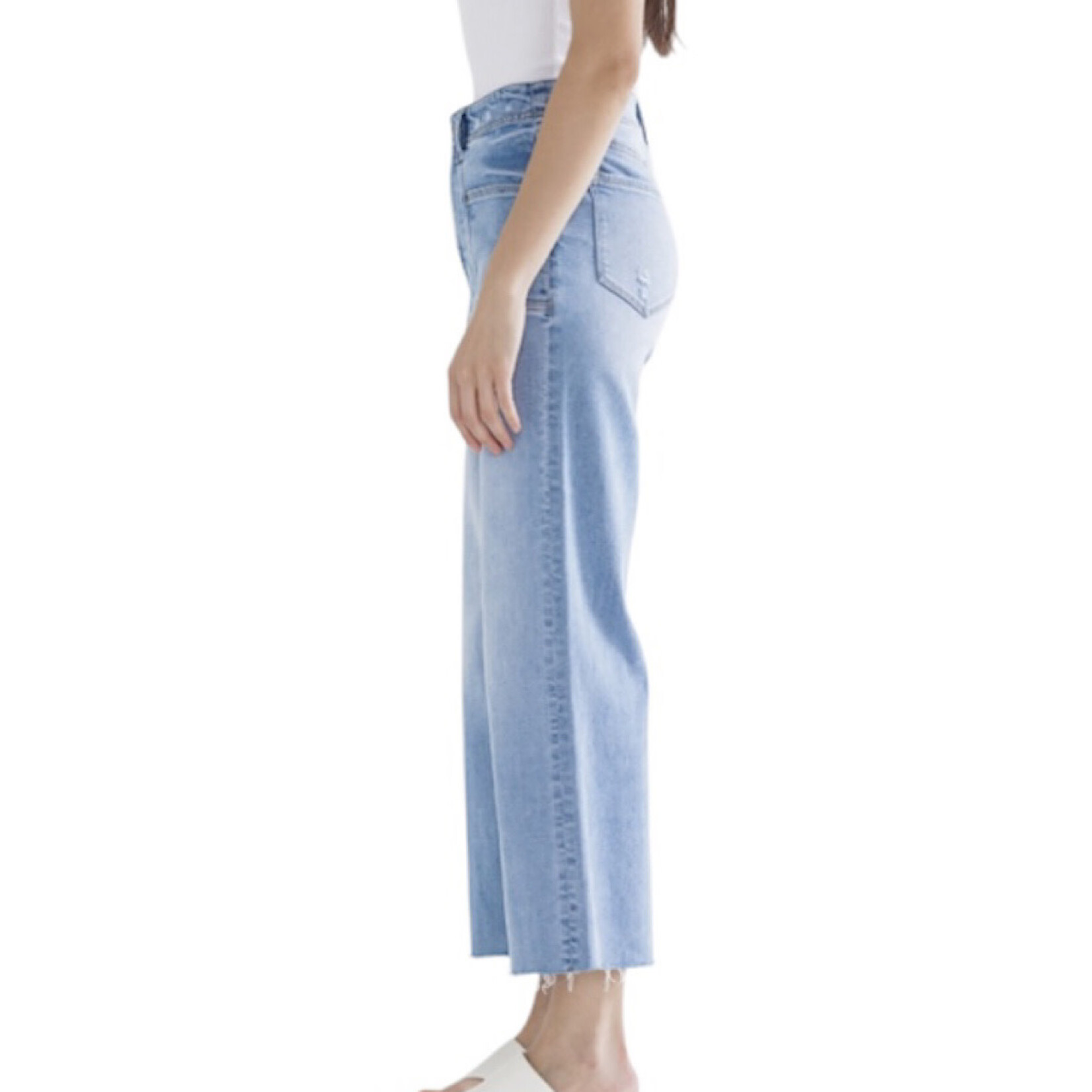 Mica Denim MICA MDP-W3219 Traditional Blue Super High Rise Crop Wide Leg