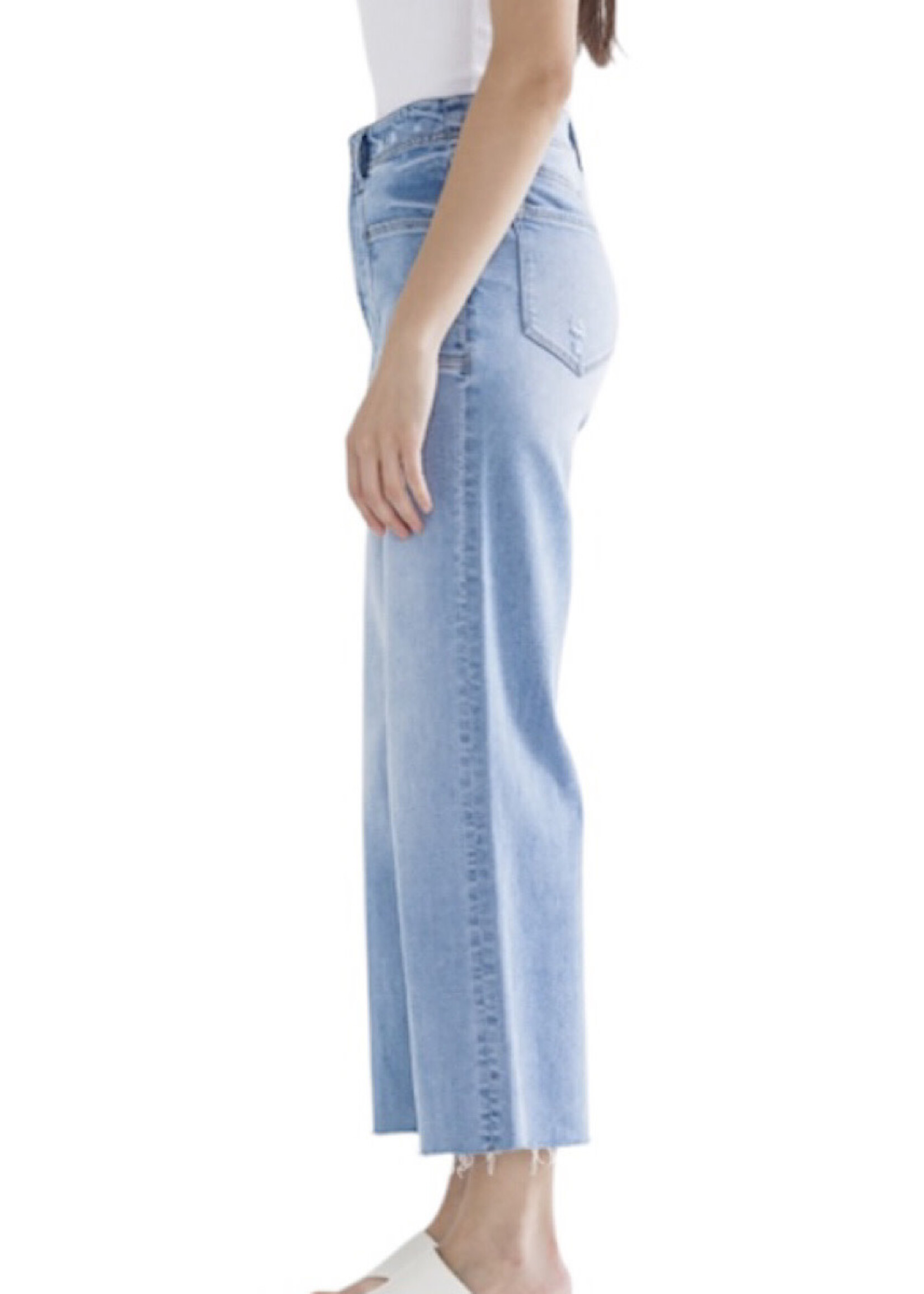 Mica Denim MICA MDP-W3219 Traditional Blue Super High Rise Crop Wide Leg