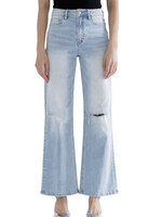 Mica Denim MICA MDP-W3223-A Acai Blue Super High Rise Wide Leg w/ Knee Slit