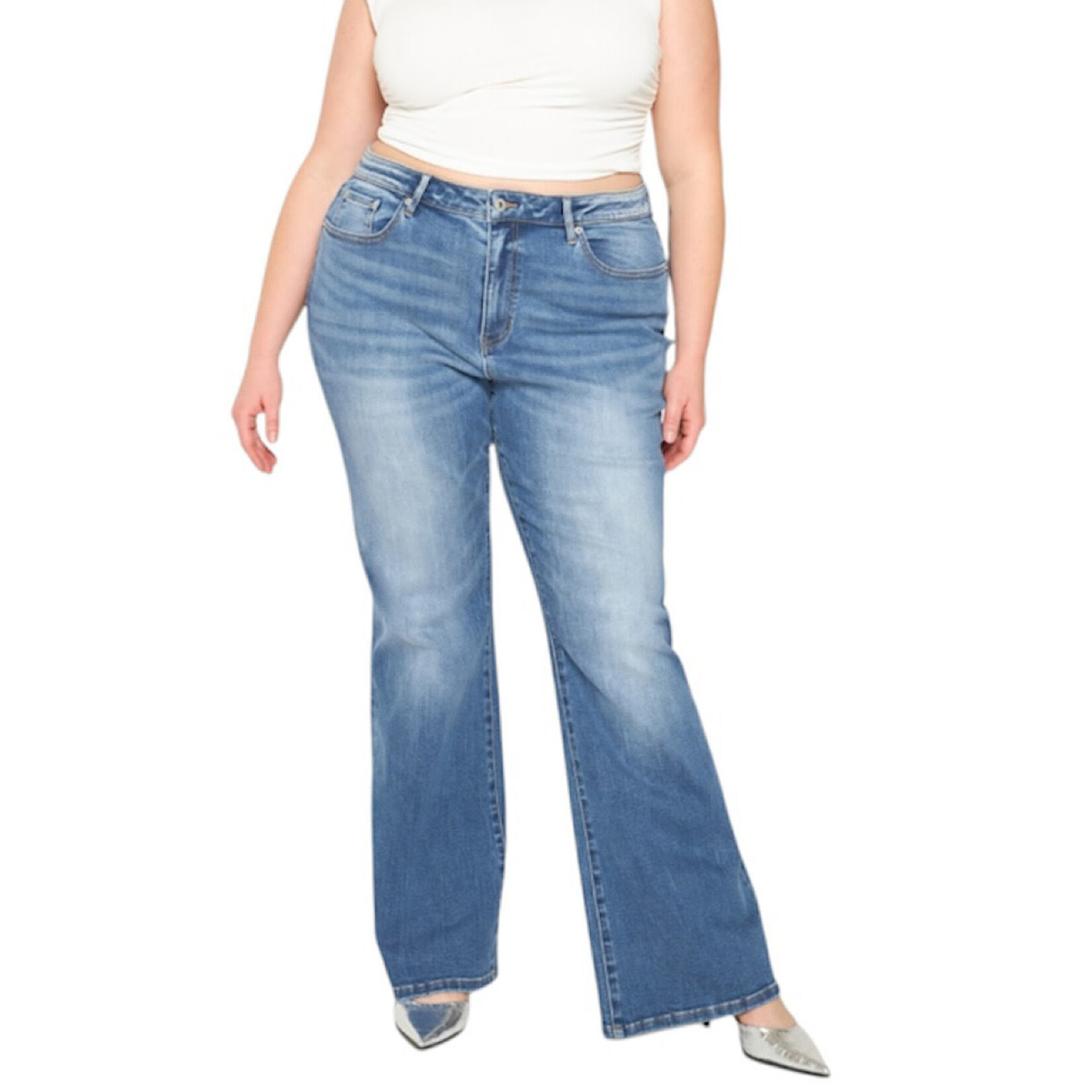 Mica Denim MICA MXP-F3259 Glaucous Blue H/R Relaxed Flare