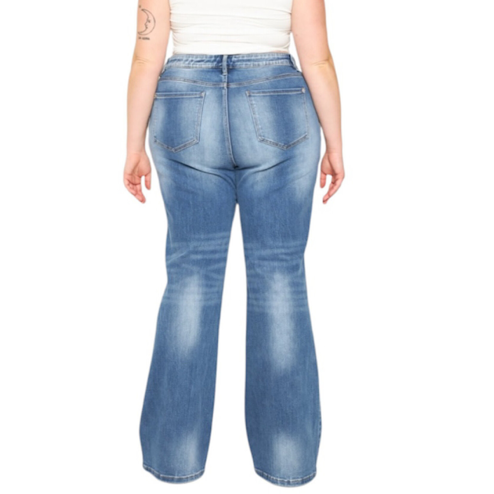 Mica Denim MICA MXP-F3259 Glaucous Blue H/R Relaxed Flare
