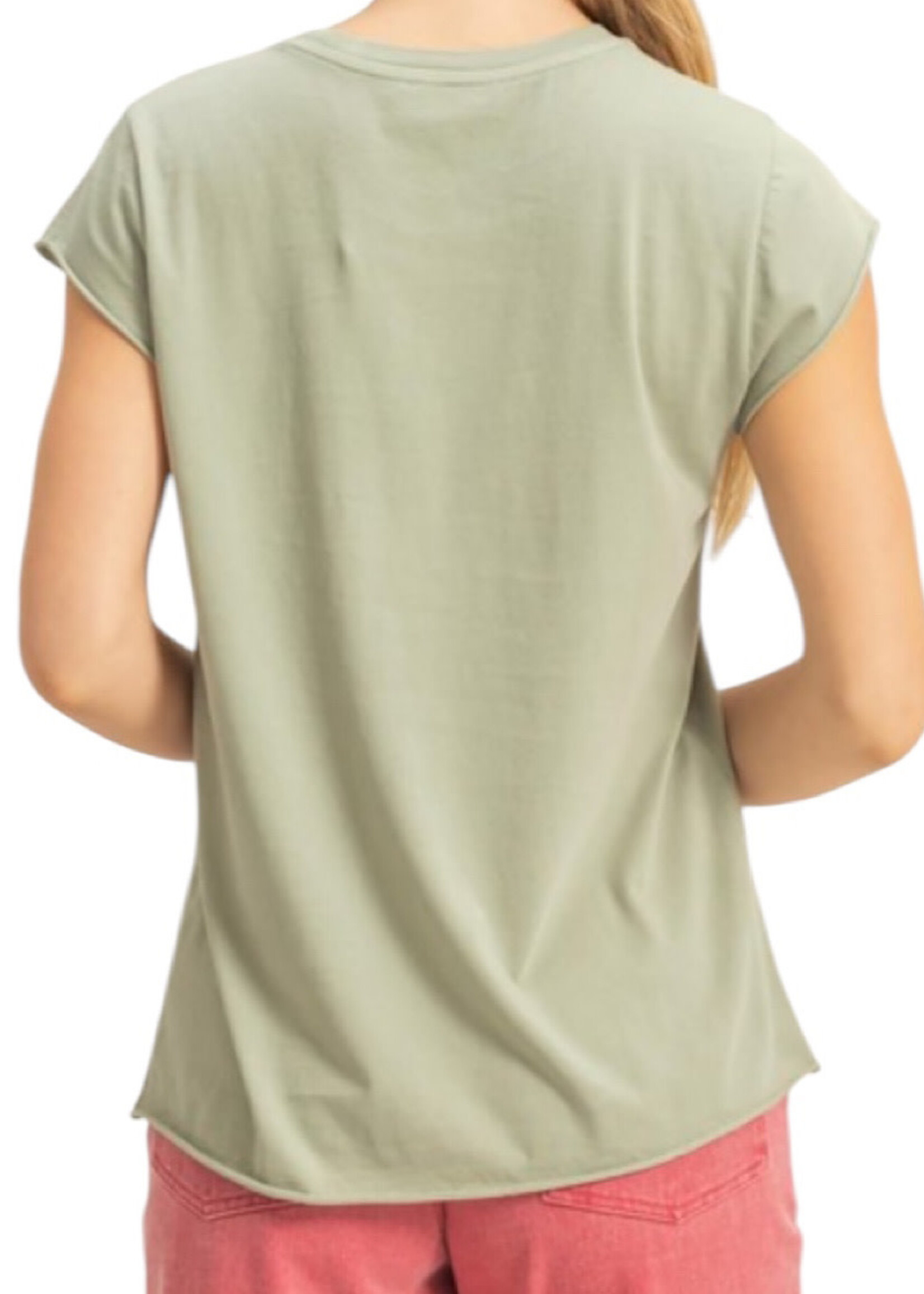 Sage Green Soft Cap Sleeve T-Shirt
