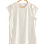 Off White Soft Cap Sleeve T-Shirt