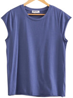 Dusty Indigo Soft Cap Sleeve T-Shirt