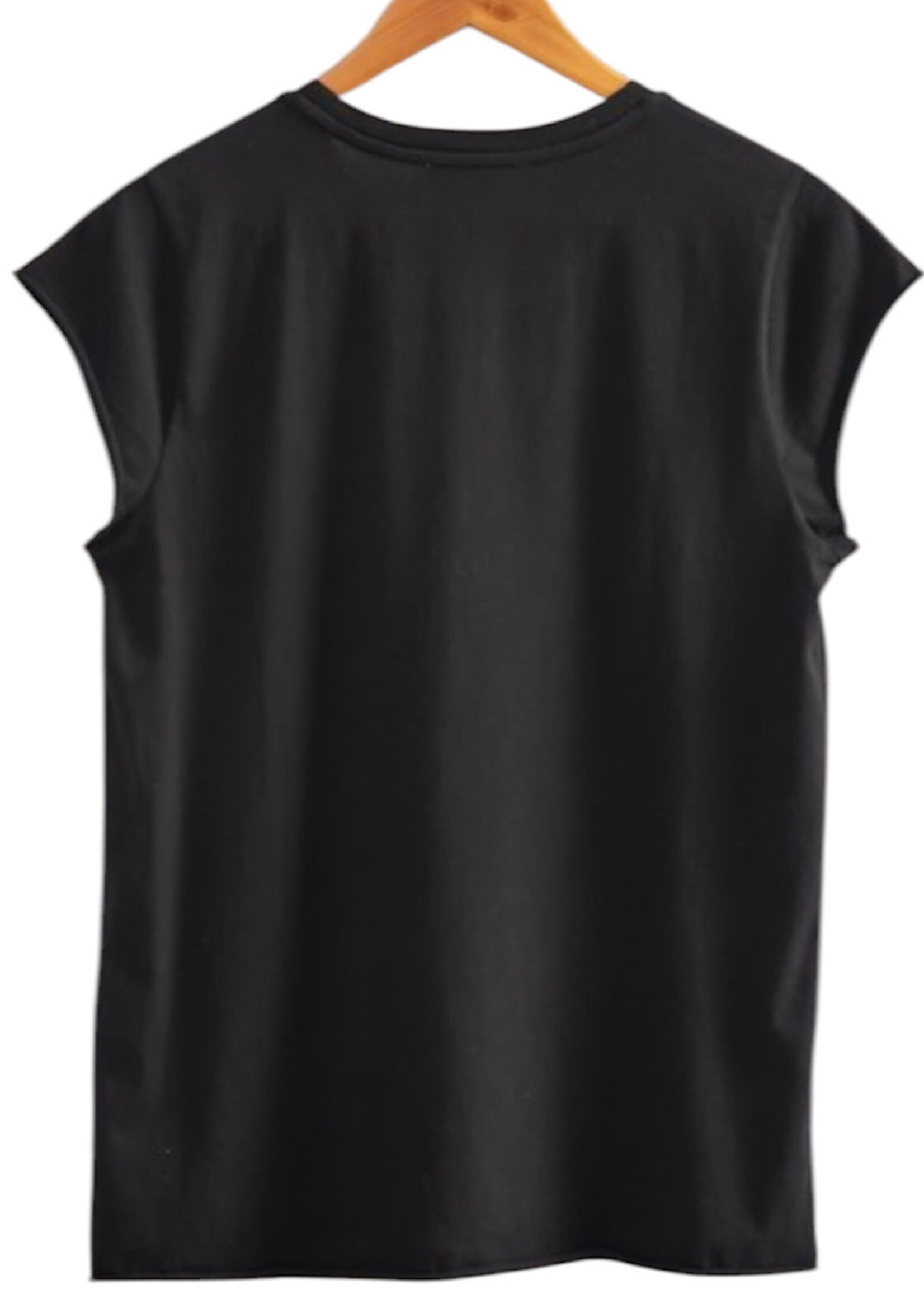 Black Soft Cap Sleeve T-Shirt