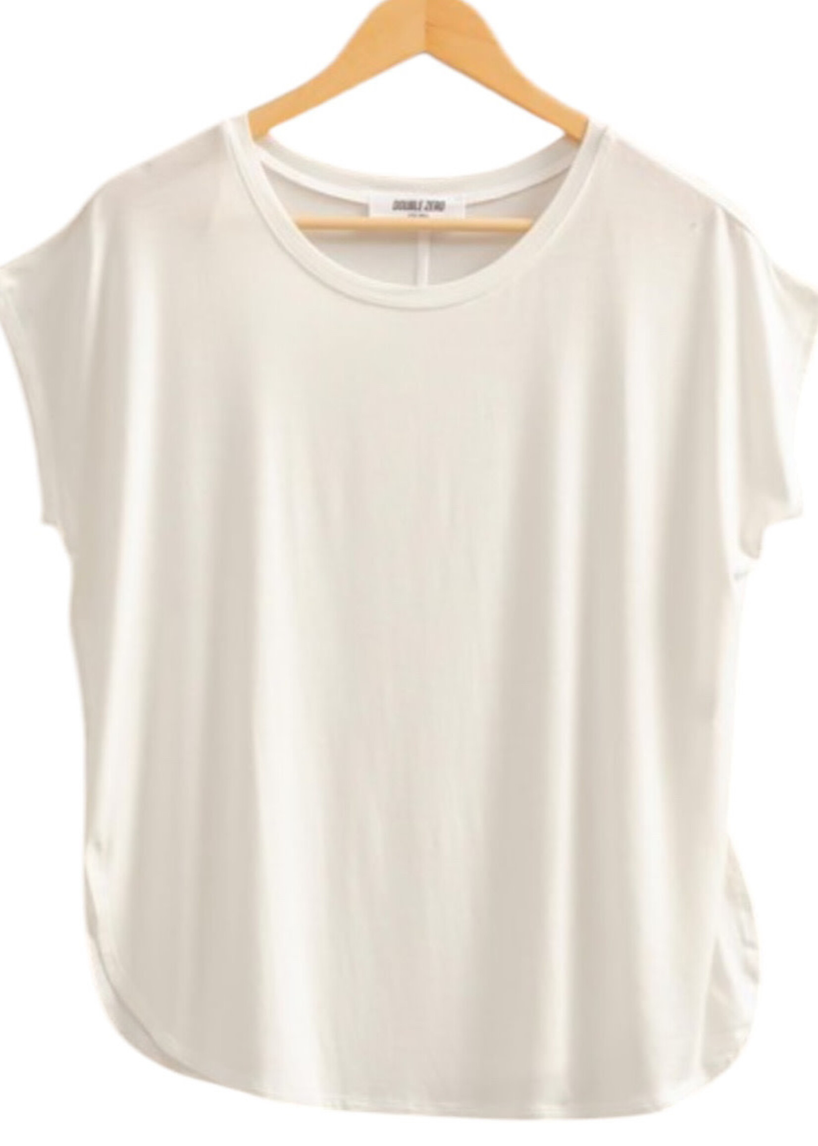 Off White Dolman Sleeve Top with Round Neck